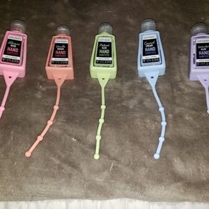 💐NIP 5 scented hand sanitizers w/silicone holders
